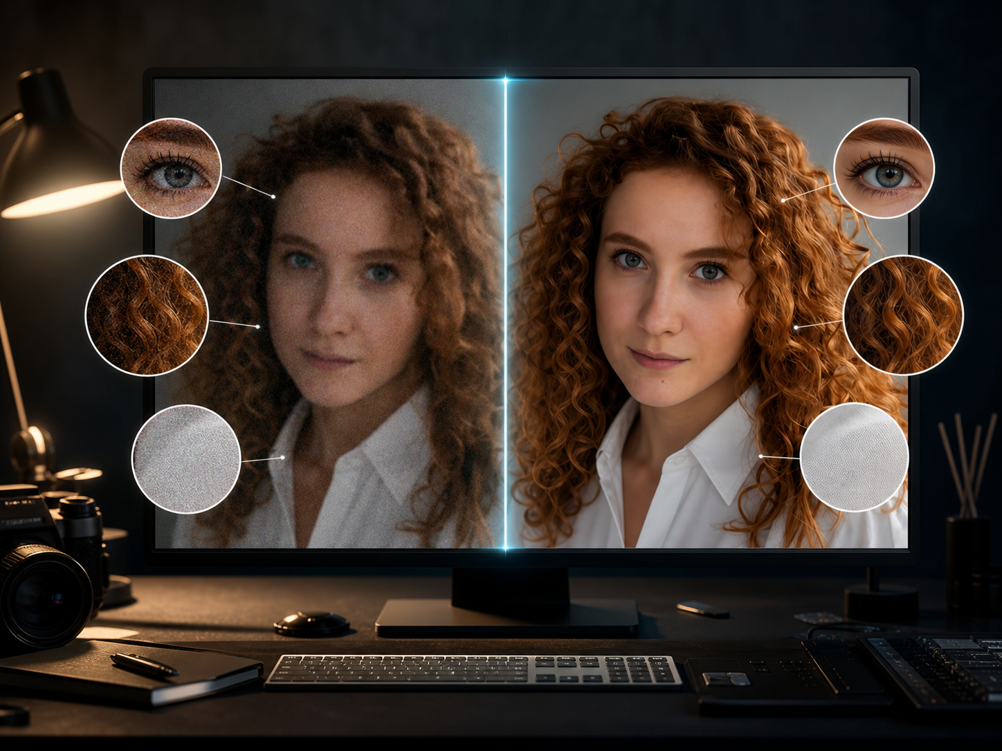 AI enhanced portrait detail