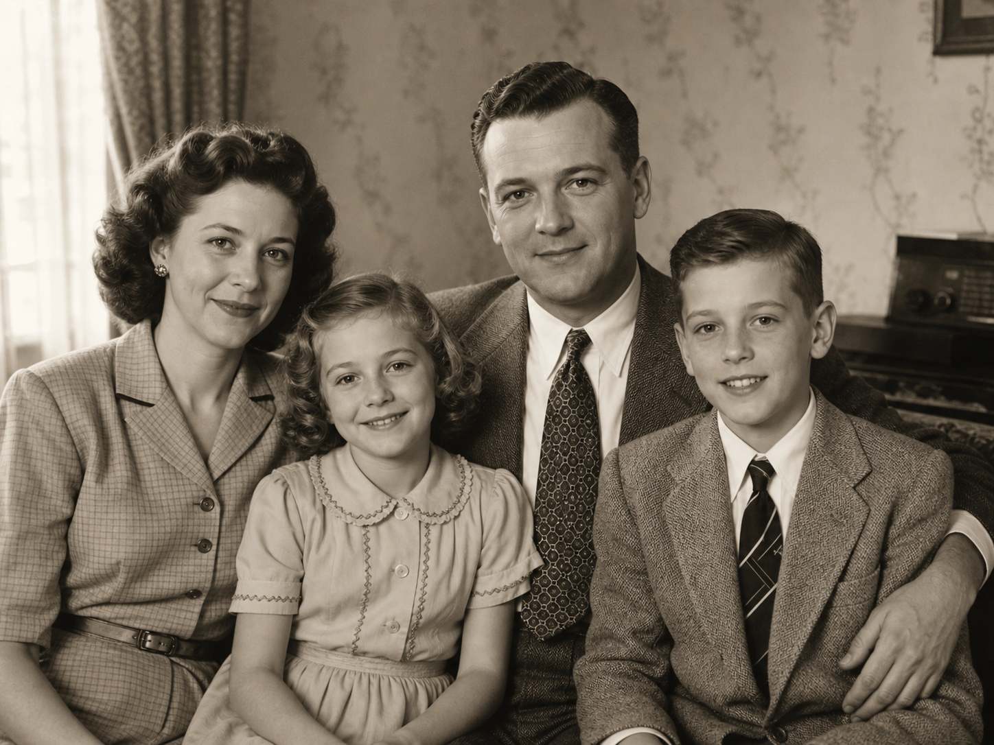vintage family photo restoration after