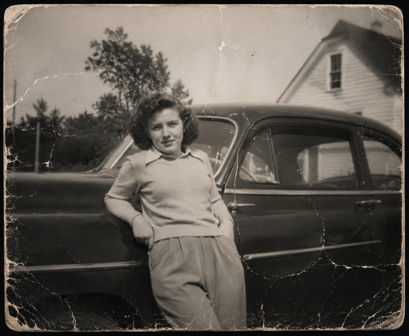 AI photo restoration hero before